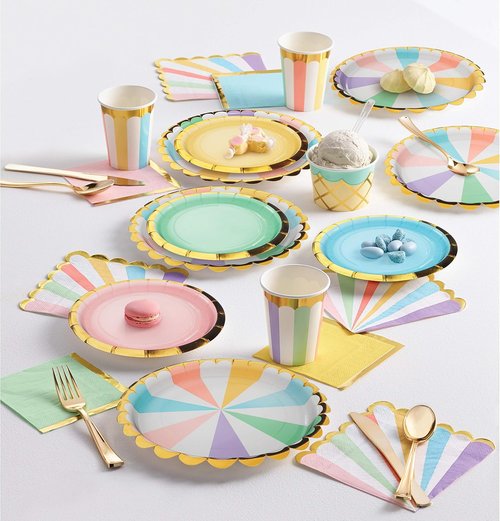 Creative Converting Pastel Celebrations Paper Tablecloth - Perfect for Parties | 1 Count
