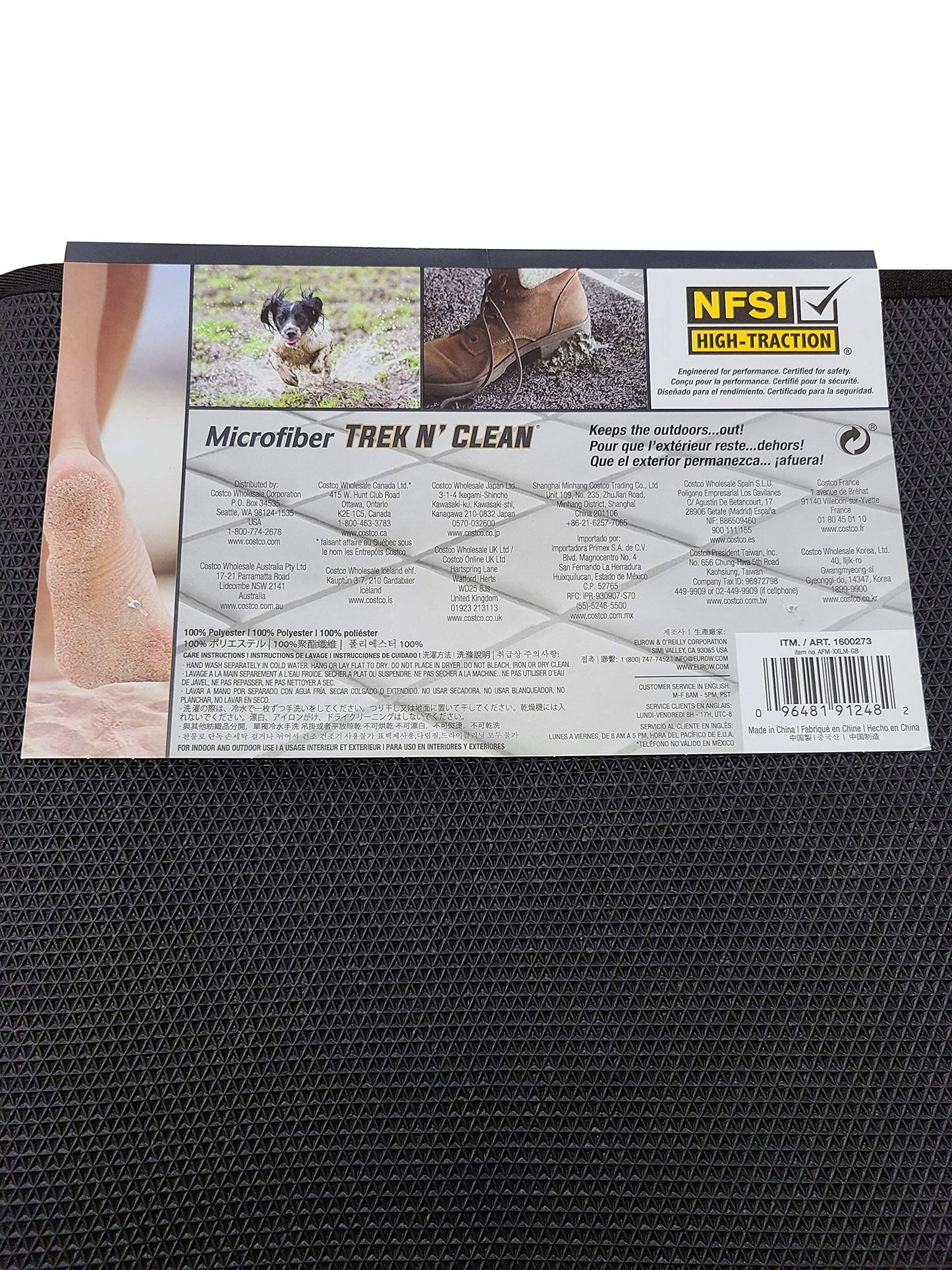 Trek N' Clean Microfiber NFSI High-Traction Mat Indoor/Outdoor 30x40