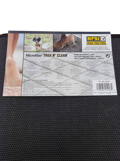 Trek N' Clean Microfiber NFSI High-Traction Mat Indoor/Outdoor 30x40
