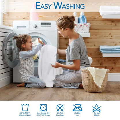 PlushDeluxe Premium Bamboo Mattress Protector – Twin Size, Waterproof, & Ultra Soft Breathable Noiseless Washable Bed Mattress Cover for Comfort & Protection - White