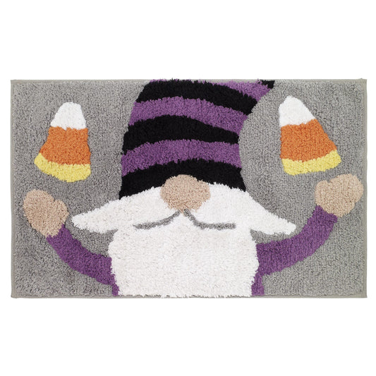 Avanti Linens - Bath Mat, Cotton Bathroom Rug, Spooky Bathroom Decor (Halloween Collection, Candy Corn Gnome)