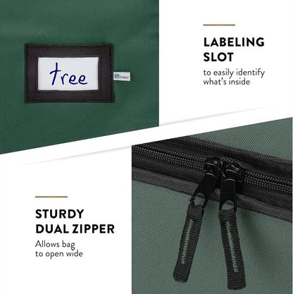 ZOBER Christmas Tree Storage Bag | 600D Oxford Fabric - Waterproof & Tear-Proof for 7.5 Ft Trees - Durable Handles - Green