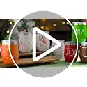 Ziliny Christmas Wine Tumbler Set with Lid & Straws - Plaid Style, 6 Pieces