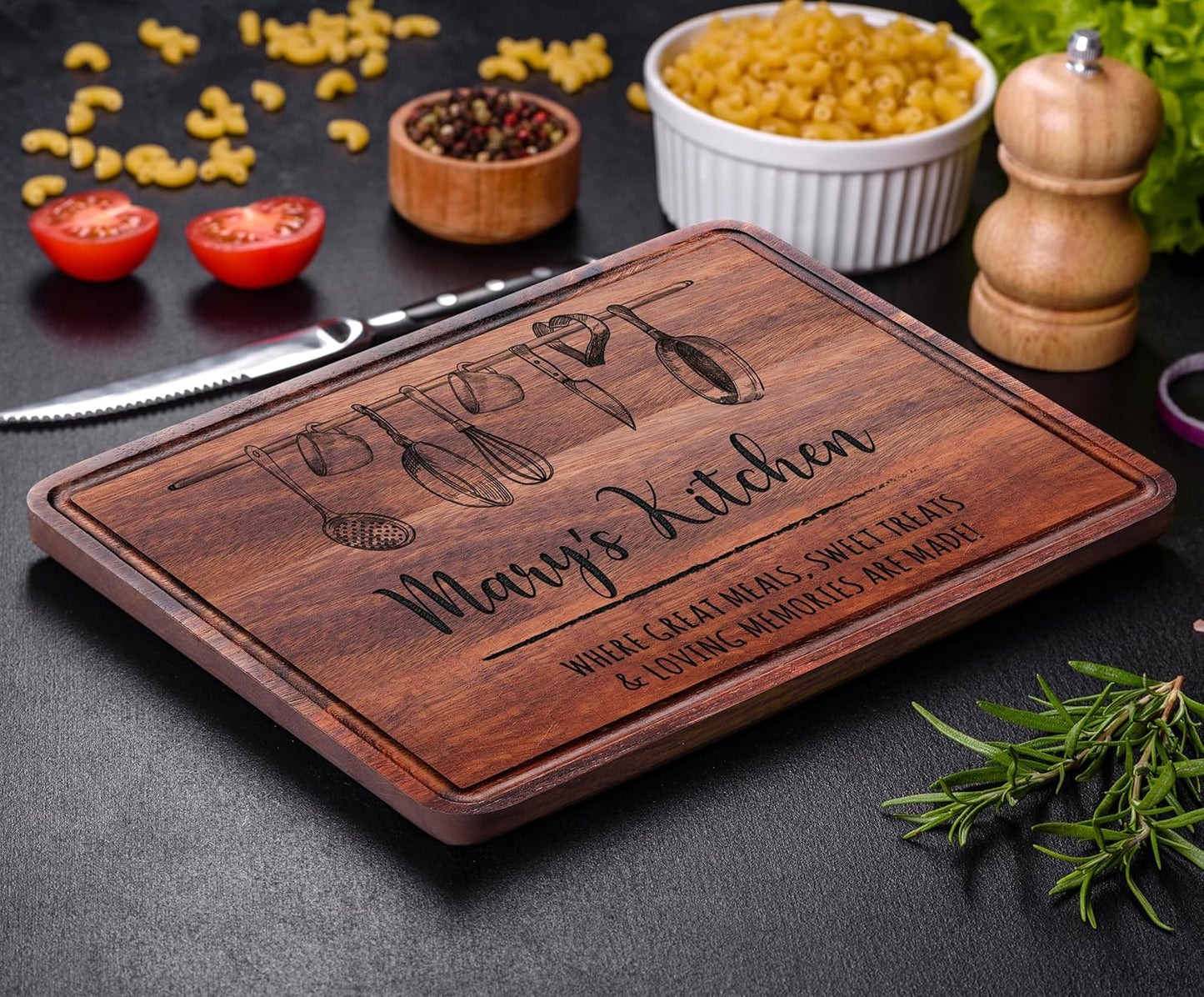 Skiennix Personalized Engraved Cutting Board - Unique Custom Gift for Mom, Wife, or Grandma | Perfect for Any Occasion