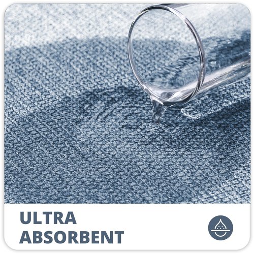 Bosap Bath Mat,Ultra Thin Bathroom Rugs,Rubber Bath Mats for Bathroom,No Slip Bath Rugs,Quick Dry,Machine Washable,Low Pile,Absorbent,Shower Outside,Sink,Home Decor Accessories.Blue,2'x3'(24x36inch)