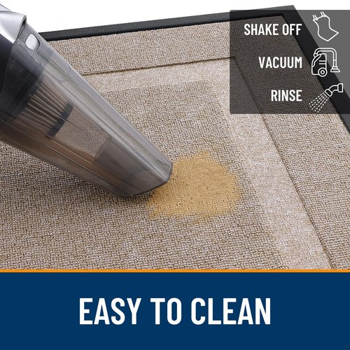 OLANLY Front Door Mat Indoor Outdoor Entrance, Waterproof All-Season, All-Weather Doormat, Sturdy Natural Rubber, Low Profile, Easy Clean Patio Porch Entryway Mat, 59x20, Camel