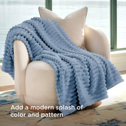 Bedsure GentleSoft Twin XL Blanket - Cozy Blue Fleece Throw for Women | Perfect Birthday Gift, 66x90 Inches