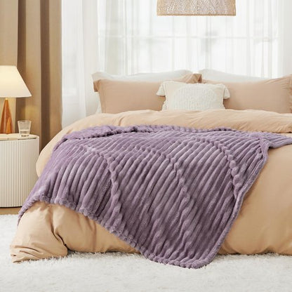 Bedsure GentleSoft Light Purple Fleece Blanket for Couch - Super Soft Cozy Twin Blankets for Women, Cute Small Blanket for Girls, 60x80 Inches