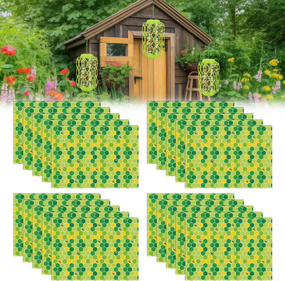 Qualirey Wasp Trap Refills - 20 Pack Super Sticky Replacement Pads for Yellow Jackets | Fits Most Traps, 12 x 8.6 Inch