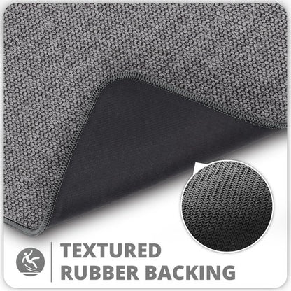 Bosap Bath Mat,Ultra Thin Bathroom Runner Rugs,Large Bath Mats for Bathroom,Quick Dry,Non-Slip,Machine Washable,Low Pile,Bath Rug,Shower Outside,Sink,Home Decor Accessories.Dark Grey,3'x4'(36x48inch)