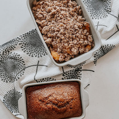 Mora | Ceramic Baking Dishes Set of 2 - Versatile Casserole & Loaf Pans, 7x11 in, Grey Porcelain