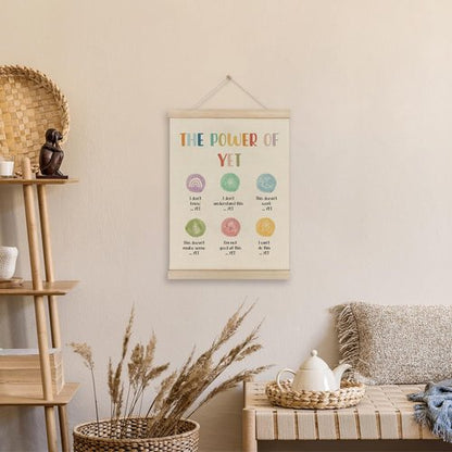 HRQKO Growth Mindset Poster Hanger Frame - Inspiring Mental Health Wall Art, 12x16 Inch