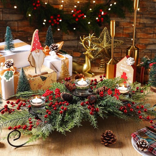 Cindeer 30 Inch Christmas Candle Holder - Elegant Table Centerpiece for Holiday Decor | Classic Design