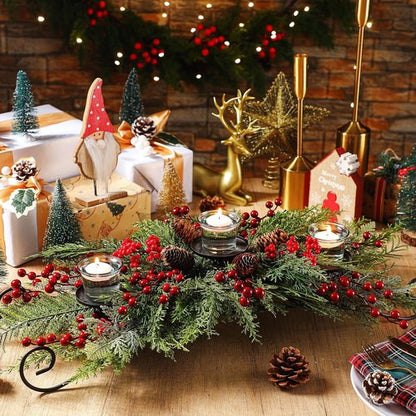 Cindeer 30 Inch Christmas Candle Holder - Elegant Table Centerpiece for Holiday Decor | Classic Design