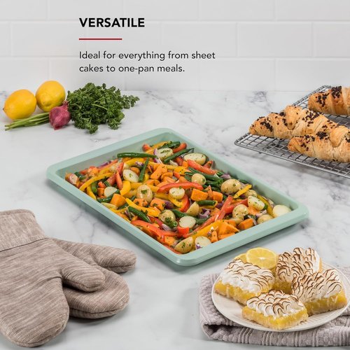 KitchenAid Nonstick Aluminized Steel Baking Sheet - 10x15in, Stylish Pistachio Color