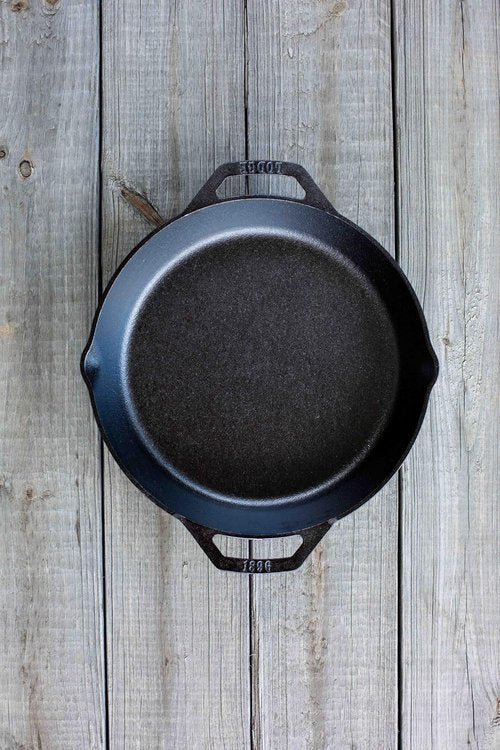 Lodge Cast Iron Frying Pan - Seasoned Dual Handle Design - Even Heat Distribution - 12 Inch, PFAS-Free