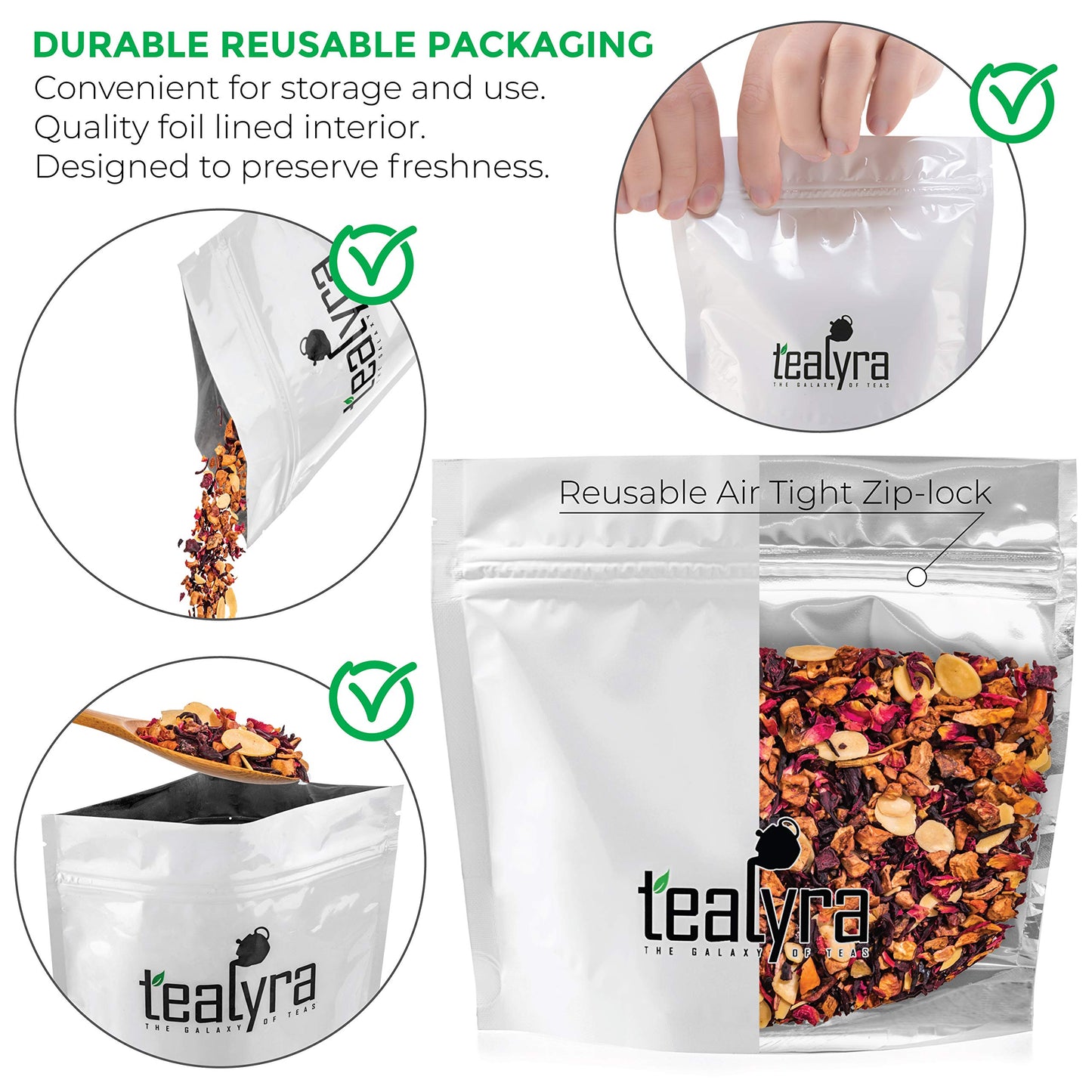 Tealyra - Sweet n’ Sour Cherry - Hibiscus - Beetroot - Pomegranate - Almond - Fruity Herbal Loose Leaf Tea - Caffeine Free - Hot or Iced - 112g (4-ounce)