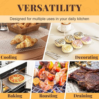 Cooling Racks by [Brand Name] - 2 PCS 10" x 16" Wire Baking Racks | Dishwasher Safe for Oven Cooking & Grilling