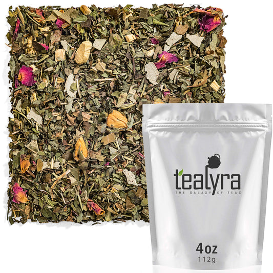 Tealyra - Rosemary Mint - Peppermint - Liquorice - Eucalyptus - Herbal Loose Leaf Tea - Caffeine Free - Relax and Calming - 112g (4-ounce)