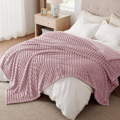 Bedsure GentleSoft Pink Full Blanket for Couch - Cozy Soft Blankets for Women, Cute Small Fleece Throws for Girls, Birthday Gifts for Women Decor Gifts for Mom, 84x90 Inches