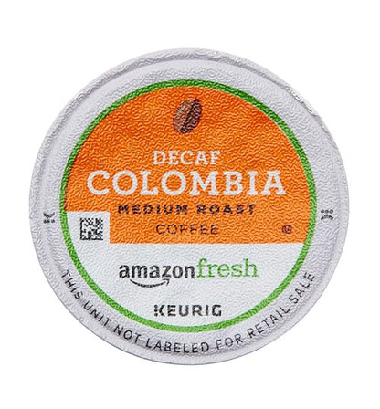 AmazonFresh Decaf Colombia Medium Roast K-Cups - 80 Ct. Compatible with Keurig Brewer