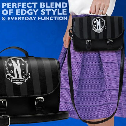 **Wednesday Crossbody Bag - Cute Mini Sling Purse for Girls & Teens | Stylish Travel Accessory**