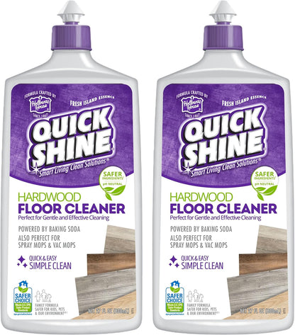 Quick Shine Hardwood Floor Cleaner - 27oz, 2-Pack | Streak-Free, No Rinse Formula | Safe & Effective Cleaning