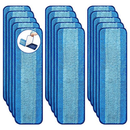 BYOFI 15-Pack Microfiber Mop Pads for Bona Mpo- Washable Reusable Refills for Hardwood, Tile & Multi-Surface Floors | Pet Hair & Stain Remover
