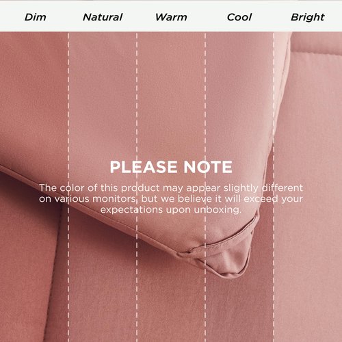 Bedsure Comforter Duvet Insert - Quilted Comforters Full Size, All Season Duvet, GentleSoft Down Alternative Bedding Blanket, with 8 Tabs, Gifts for Women/Men, Dusty Pink, Full 86 x 82 Inches