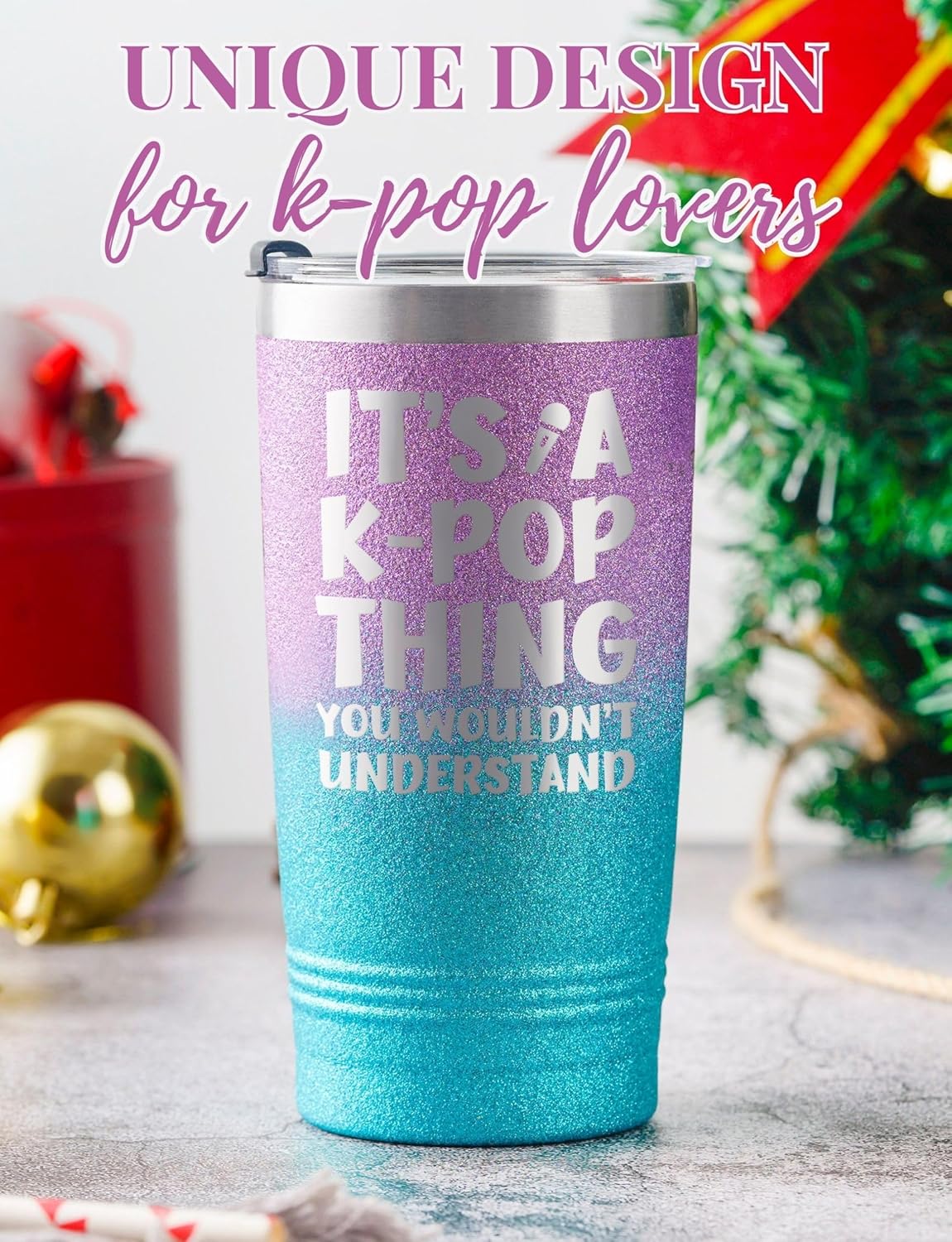 Onebttl Stainless Steel K-Pop Tumbler - 20oz Gift for Teen Girls & Women | Perfect for Korean Pop Fans