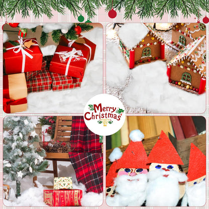 QZYL Snow Fluff | 18 Oz Vacuum Packaged Artificial Snow for Christmas Decor & Winter Displays