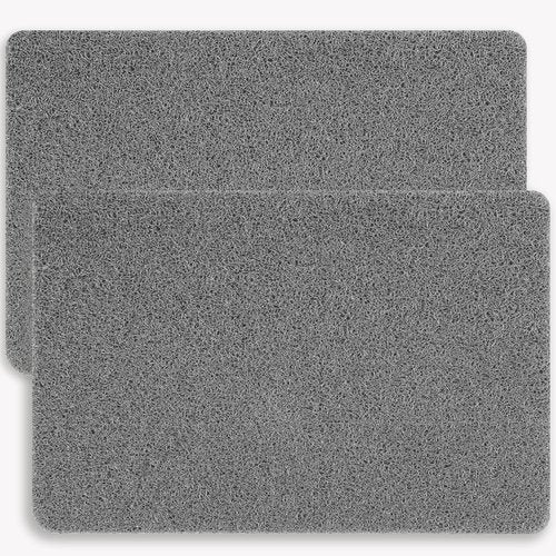 Hargiis Non-Slip Bathtub Mat, 2 Pack Anti Slip Shower Mat, Fast Drying Bathtub Mats, Foot Scrubber Mat, Anti Slip Mat for Tub, Floor, Bathroom, Kitchen, Home, Hotel (Grey 24"×16"+24"×16")