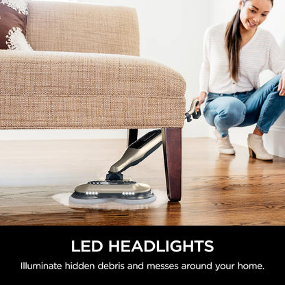 Shark S7001 Mop - 3 Steam Modes & LED Headlights - Scrub & Sanitize Hard Floors - Gold Finish