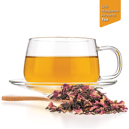 Tealyra - Rosy Earl Grey - Black Tea from Sri Lanka with Jasmine Green Tea and Rose Petals - Fresh Award Winning Tea - Loose Leaf Tea - Medium Caffeine - 110g (4-ounce)