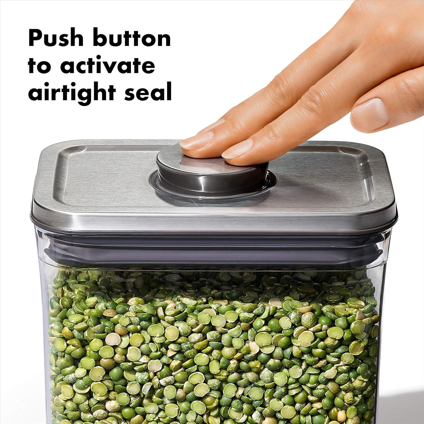 OXO STL Pop Small Square Mini Container - 0.4 QT/0.4 L | Airtight Food Storage Solution