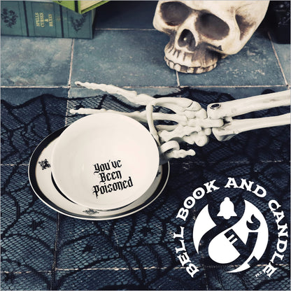 You've Been Poisoned Tea Cup and Saucer Set - Witchy Gifts, Goth Gifts For Women, Spooky - Funny Gifts For Women, Female Friend Gift Ideas, Funny Mug