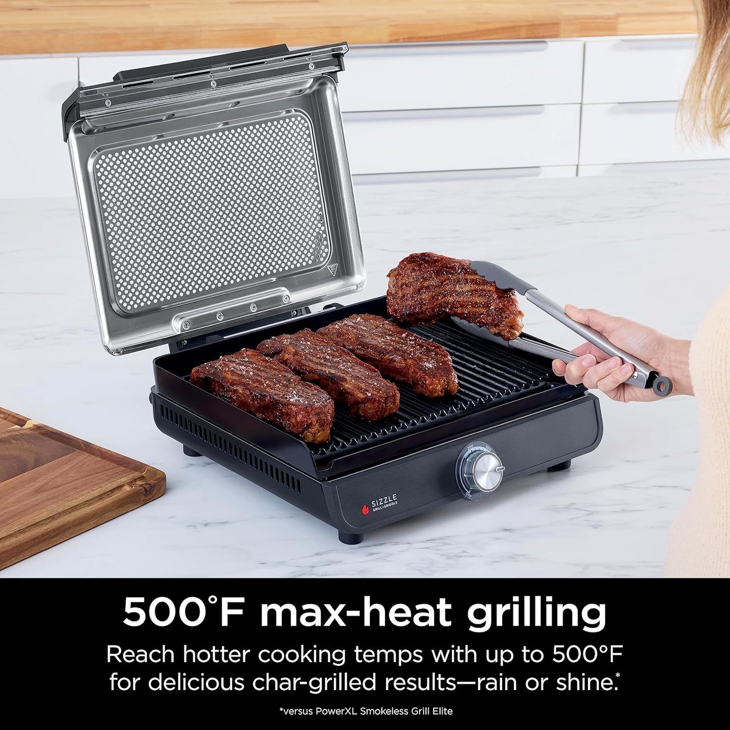 Ninja Electric Griddle & Indoor Grill - Nonstick 14” Cooking Surface for Steak, Burgers & Veggies