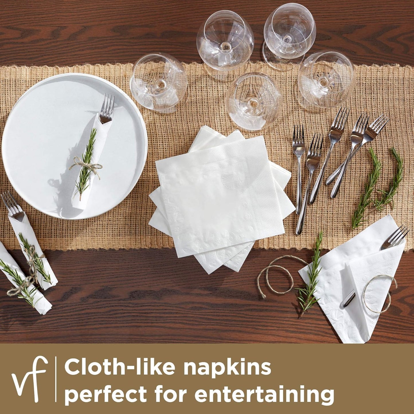 Vanity Fair Disposable Paper Napkins - 40 Count | Perfect for Entertaining and Events