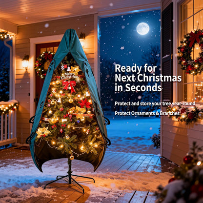 Upright Christmas Tree Storage Bag - 7.5 Ft Cover for 6 to 7.5 Ft Trees | Durable Protection