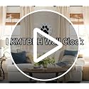 12-Inch Silent Wall Clock - Round Pink Rose Butterfly, Non-Ticking
