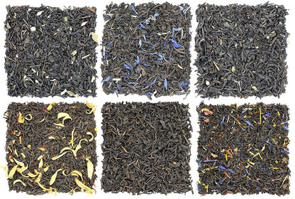 Solstice Fruit-Tea Summer Tea Sampler Featuring Blackberry, Vanilla, Tropicana, Gold Rush, Raspberry, & Strawberry Kiwi Black Teas - Approx 90+ Cups