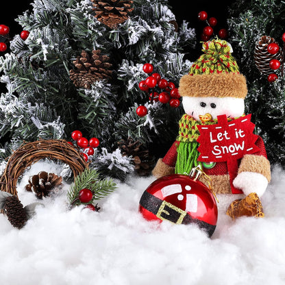 Ruisita Christmas Fake Snow Decor - Fluffy Cotton Blanket for Holiday Crafts & Decorations (2 Pack)