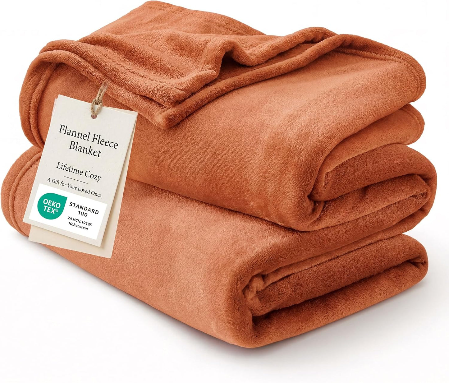 Bedsure GentleSoft Fleece Blanket - Cozy Small Throw for Kids | 43x55 Inches, Dark Orange