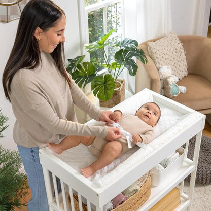 Ingenuity Contoured Changing Pad - Waterproof Liner & Safety Strap for Easy Use