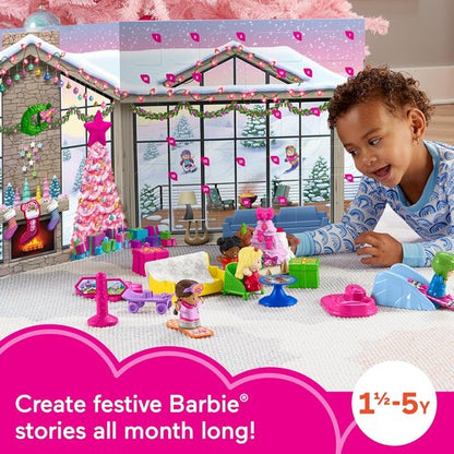 Fisher-Price Little People Barbie Advent Calendar - 24 Christmas Figures & Toddler Playset
