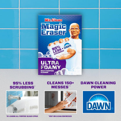 Mr. Clean Magic Eraser Bundle - Ultra Thick & Foamy Multi-Purpose Cleaners, 10 Count Total
