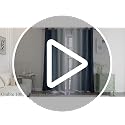 Green and Red Ombre Blackout Curtains 52x96 Inches - Pack of 2 - Modern Room Darkening Drapes with Wavy Line Design