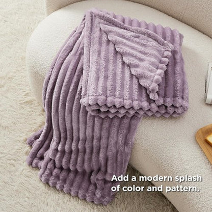 Bedsure GentleSoft Throw Blanket - Cozy Light Purple Couch Blanket for Women | Perfect Gift for Mom, 50x60 Inches