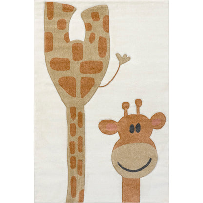 nuLOOM Anabell Giraffe Kids Area Rug, 5x8, Beige