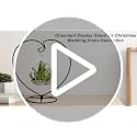 CXLE 9x4.8 Inch Ornament Display Stand for Glass Globes & Decorations - Iron Pothook Holder
